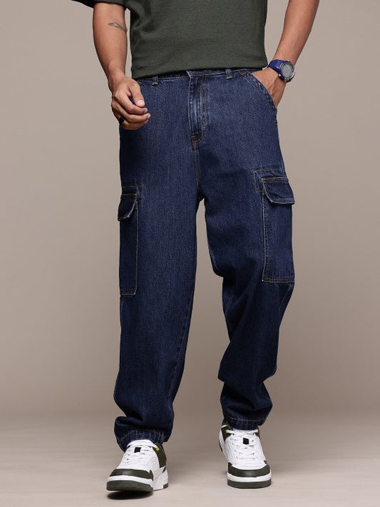 Men Comfort Relaxed Fit High-Rise Jeans