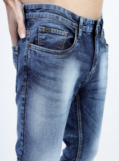 Men Blue Skinny Fit Clean Look Jeans