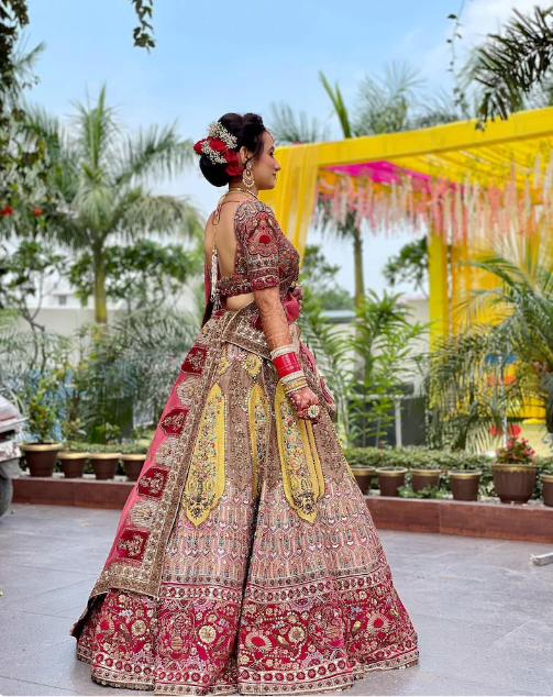 Silk bridal lehenga