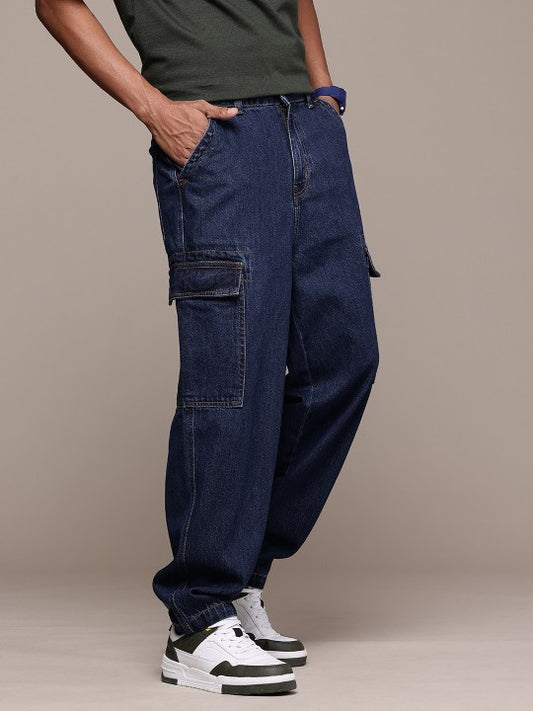 Men Comfort Relaxed Fit High-Rise Jeans