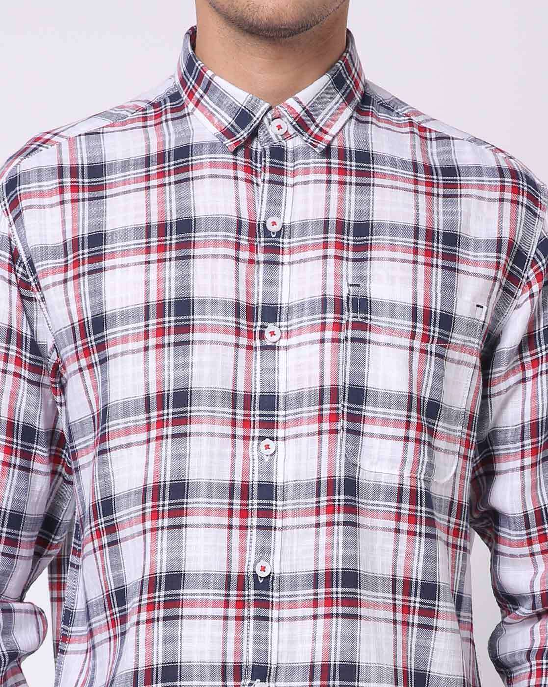 Men Checked Slim Fit Shirt