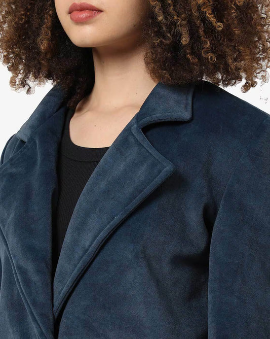 Botton-Down Coat with Notched Lapel