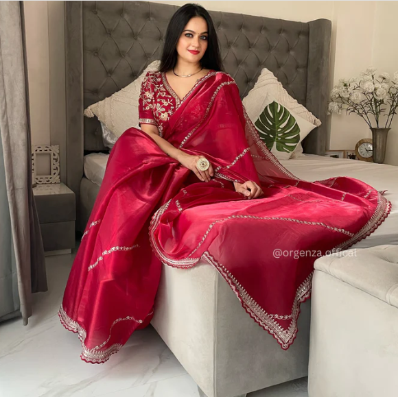 Soft Zimmy Choo Silk Saree With Readymade Blouse