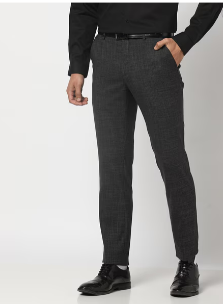 Men Flat-Front Slim Fit Trousers