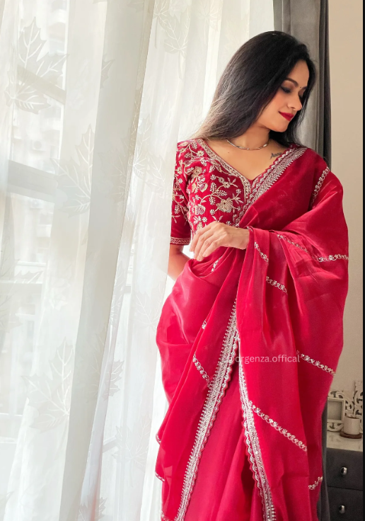 Soft Zimmy Choo Silk Saree With Readymade Blouse