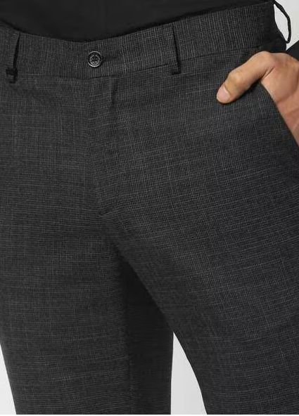 Men Flat-Front Slim Fit Trousers