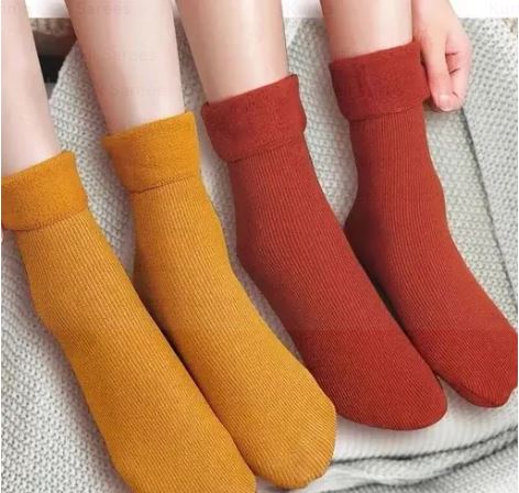 5 Pairs Women/Men Winter Warm Thicken Thermal Socks Wool Cashmere Snow Multicolor Seamless Sock Velvet Soft Boots Floor Sleeping Socks