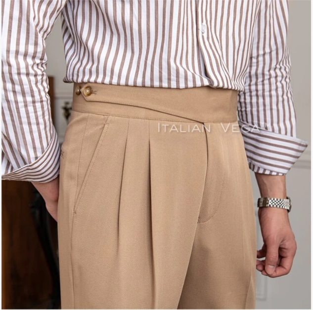 Classic Buckle Gurkha Pants by Italian Vega