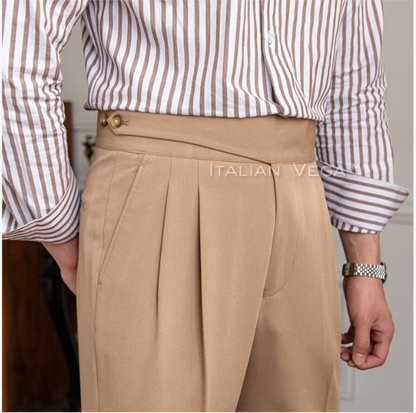 Classic Buckle Gurkha Pants by Italian Vega