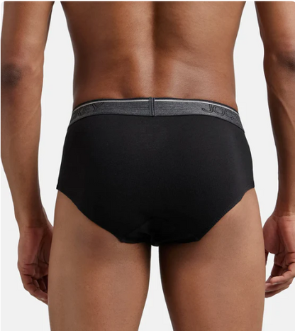 Men Super Cotton Solid Brief with Ultrasoft Waistband