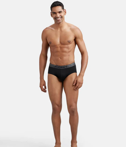 Men Super Cotton Solid Brief with Ultrasoft Waistband