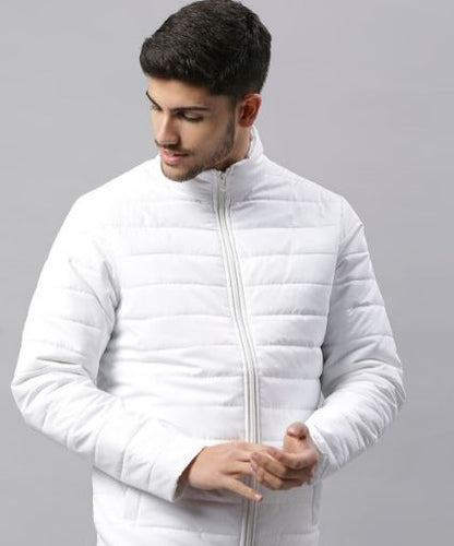 Dennis Lingo Men Polyester Puffer Jacket White