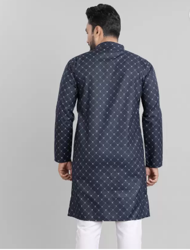 Nofilter  Men Printed Cotton Blend Straight Kurta