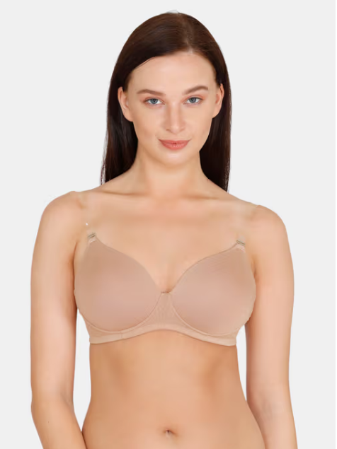 Beautiful Basics Padded Non Wired 3/4th Coverage Backless Bra - Nude