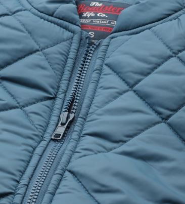 Women Teal Blue Solid Quilted Jacket