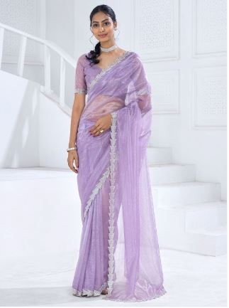 Anouk Embellished Embroidered Organza Saree