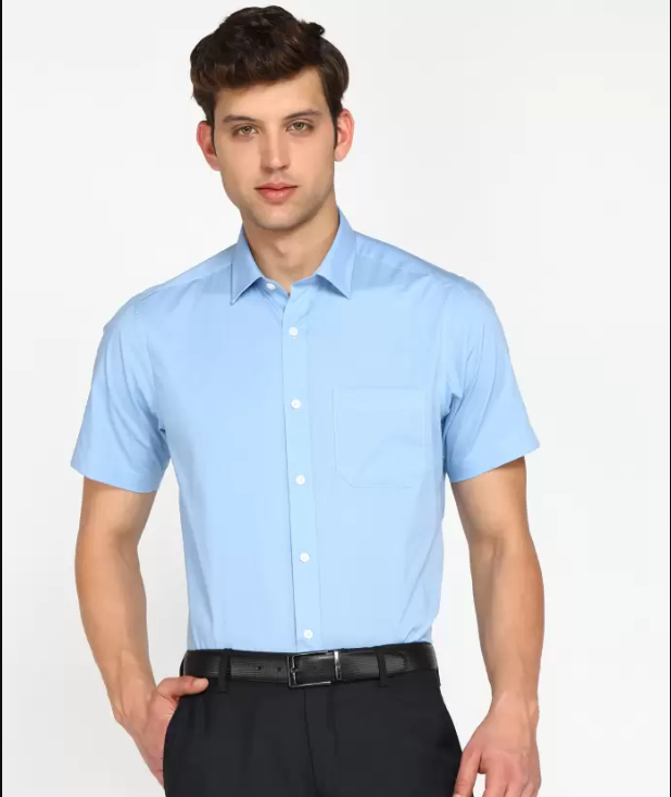 Men Regular Fit Solid Formal Shirt