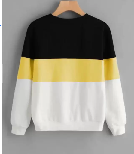 Kroptee  Men Full Sleeve Color Block Sweatshirt