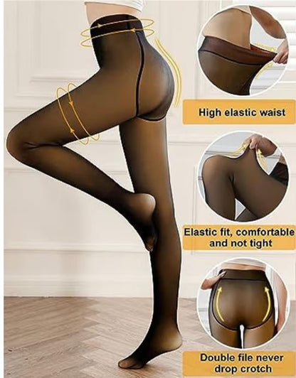 BRACHY Women Semi-Sheer Dual Tone Shade Stretchable Pantyhose Stockings