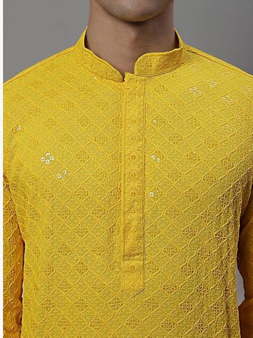 Chikankari Sequinned Kurta