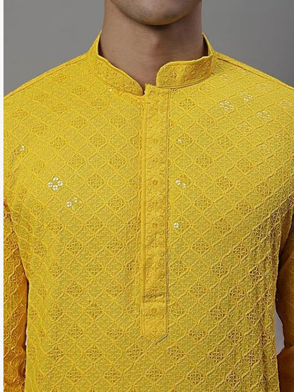 Chikankari Sequinned Kurta