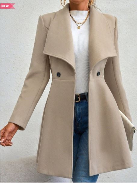 StyleCast x Revolte Shawl Collar Long Overcoat