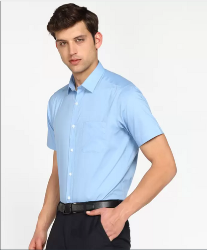 Men Regular Fit Solid Formal Shirt