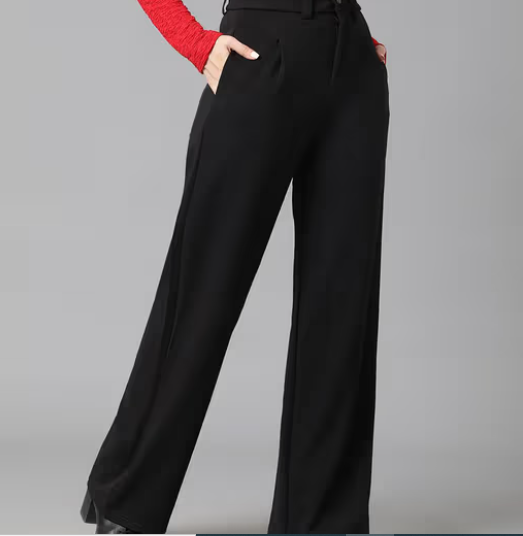 KOTTY Womens Polyester Blend Straight Fit Trousers