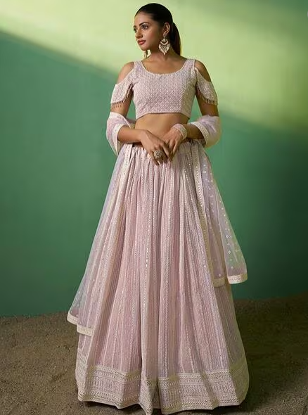 Women Embellished Flared Lehenga with Choli