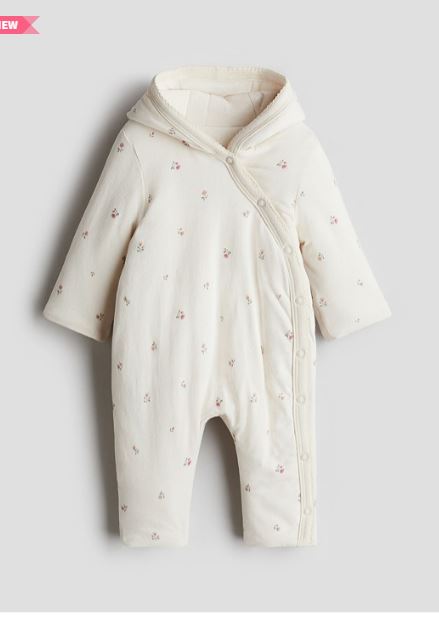 White Pile pram suit  With ears