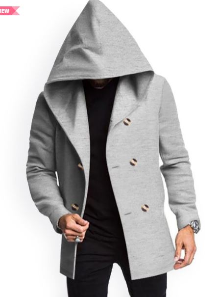 StyleCast x Revolte Men Double-Breasted Overcoat