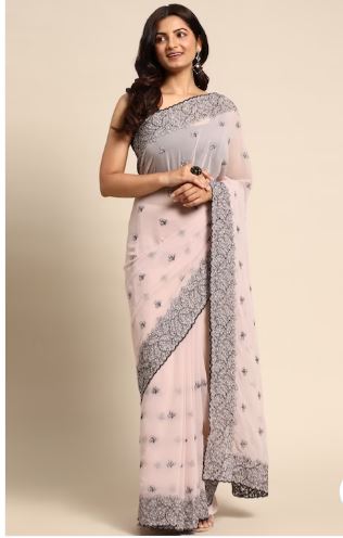 kasee Floral Pure Chiffon Saree