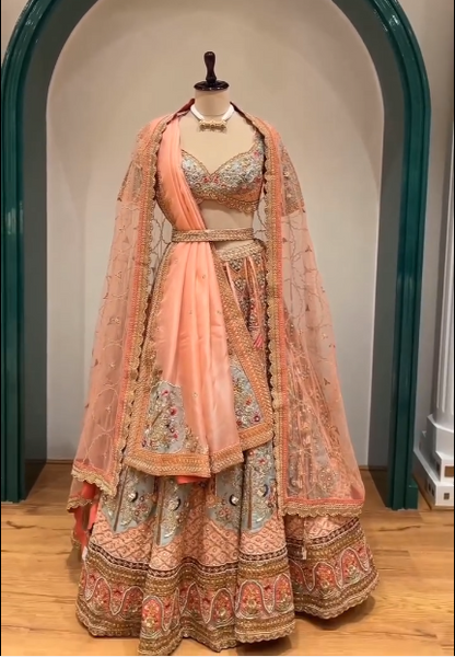 Banarasi silk circular lehenga choli