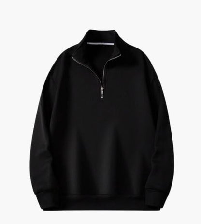 Trillion Men's Half Zipper Solid Sweatshirt for Men