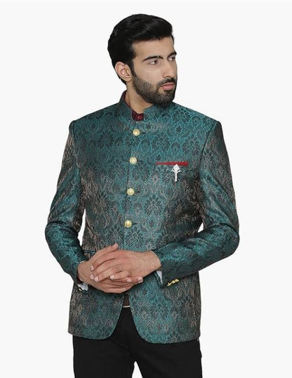 WINTAGE Men's Regular Fit Bandhgala Blazer