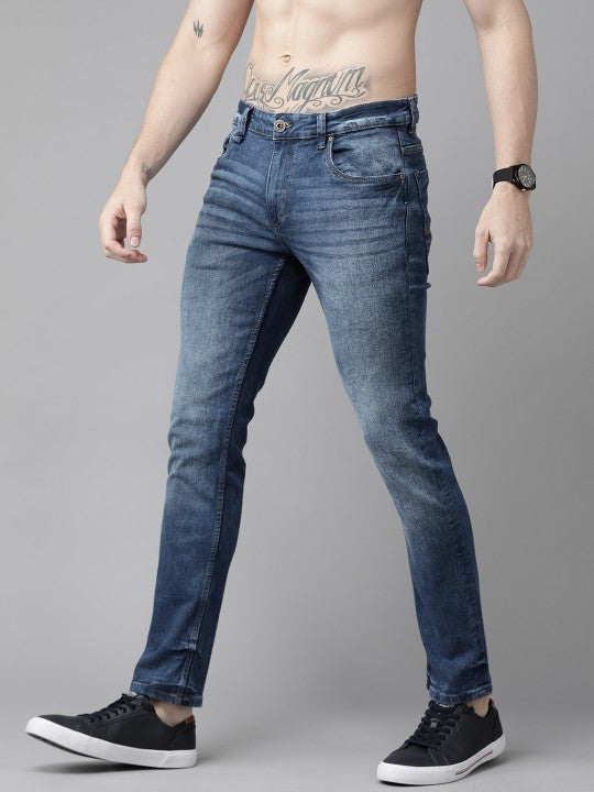 Men Blue Skinny Fit Light Fade Jeans
