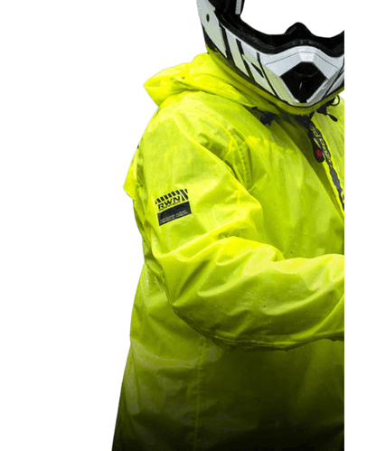 Rynox H2GO Pro 3 Rain Jacket – Hiviz Green