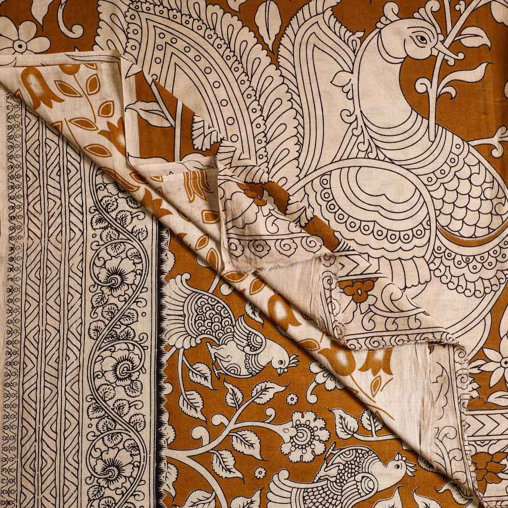 Buy Nellore Kalamkari Printed Cotton Saree with Blouse Piece Online at iTokri.com-SOUTH KARGHA