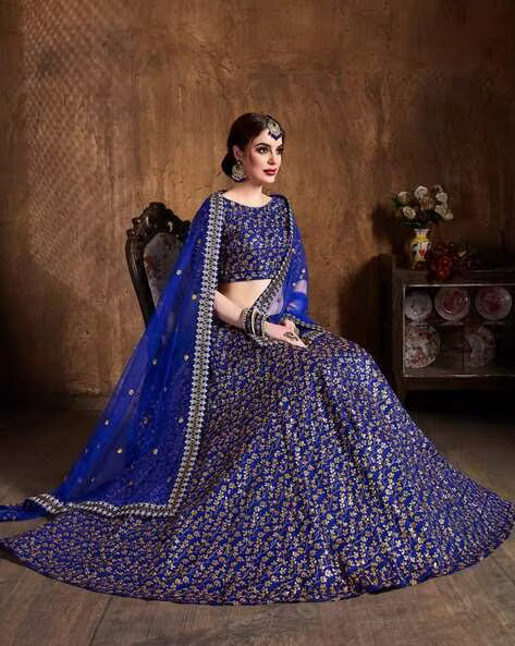 ZEEL CLOTHING Embellished & Embroidery Lehenga Choli Set with Dupatta For Women