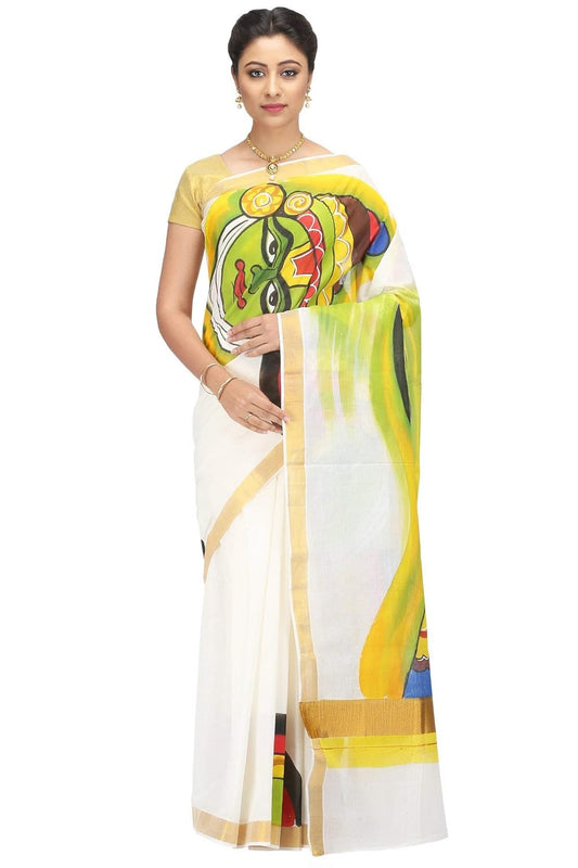 Cotton Hand Paint Sarees