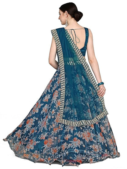 ANARA Solid Lehenga Choli Set with Dupatta For Women