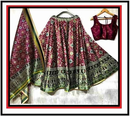 Closin Girls Lehenga Choli Ethnic Wear Printed Lehenga, Choli And Dupatta Set