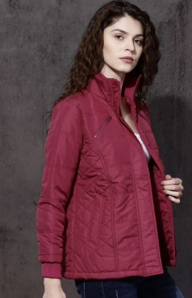 Women Full Sleeve Solid Jacket