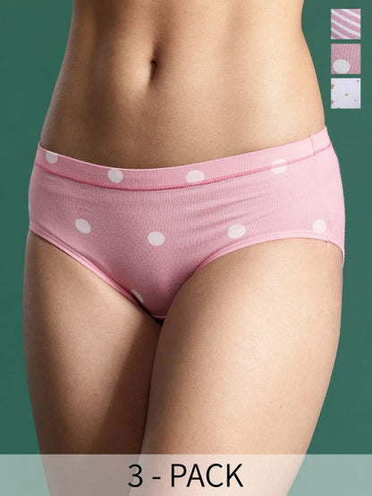 Printed Mid-Rise Hipster Briefs