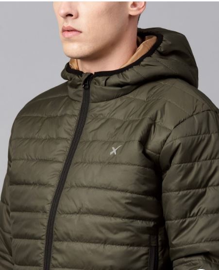 Men Green Solid Sporty Jacket