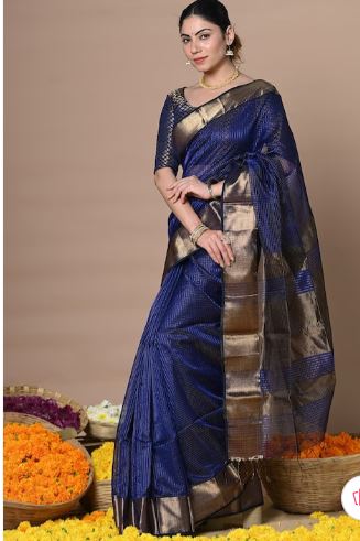 Very Much Indian Woven Design Zari Silk Cotton Paithani Saree