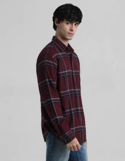 RED CHECK COTTON SHIRT