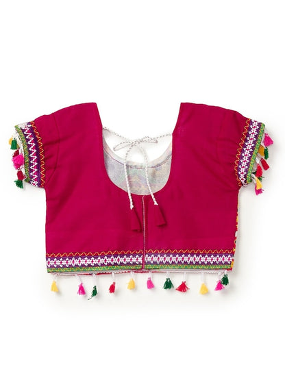 Kutchi Embroidered Girls Chaniya Choli with Dupatta