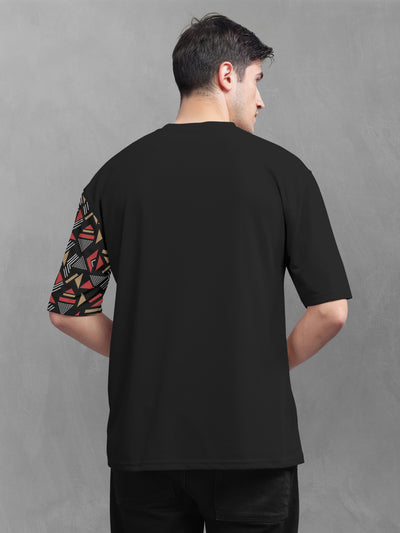 BULLMER Trendy Printed Oversized Round Neck T-shirt for men