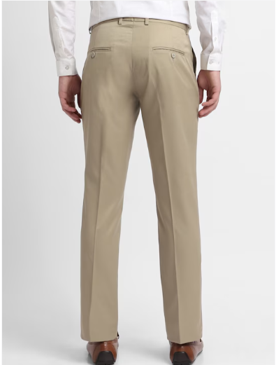 Men Relaxed Mid-Rise Formal Trouser